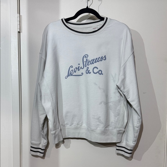 Levi's Strauss &Co. Crewneck Sweater/Sweatshirt  with Navy Accents Size Large - Picture 1 of 8